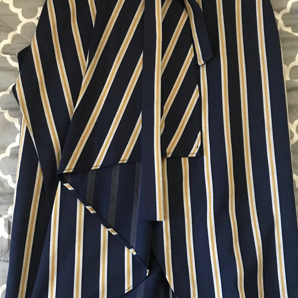 Bcbgmaxazaria striped asymmetrical skirt